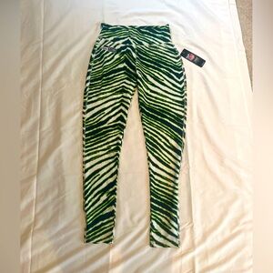 Licensed Seahawks leggings zebra print size medium stretch material